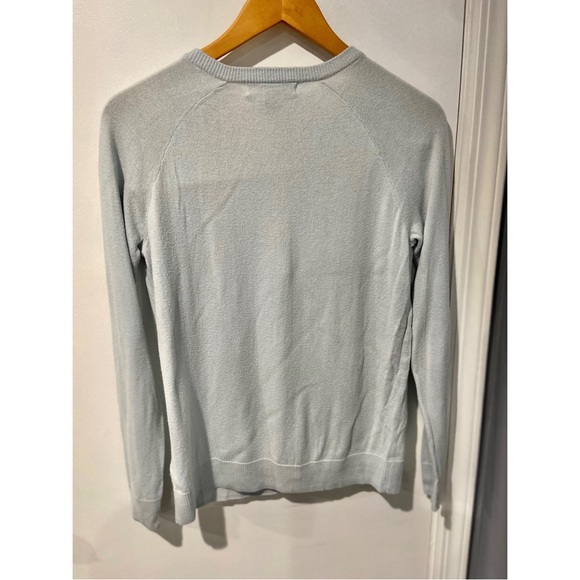 Michael Kors Light Blue Sweater With Shoulder Zippers (Size S) - Picture 4 of 4